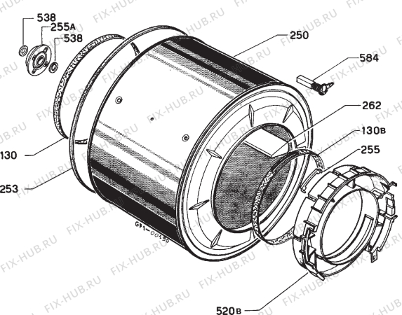 Взрыв-схема стиральной машины Therma TA450 - Схема узла Functional parts 267